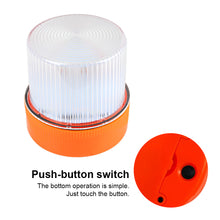 Load image into Gallery viewer, LED Emergency Warning Light with White Amber Strobe Traffic Hazard Flashing Light for Vehicle Safety Built-in Battery Bottom Strong Magnet
