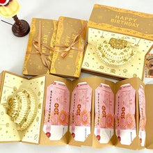 Load image into Gallery viewer, Foldable 3D Birthday Red Envelope Greeting Card Multiple Card Slots Lucky Money Pocket For Chinese New Year Best Wishes
