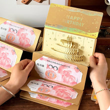 Load image into Gallery viewer, Foldable 3D Birthday Red Envelope Greeting Card Multiple Card Slots Lucky Money Pocket For Chinese New Year Best Wishes
