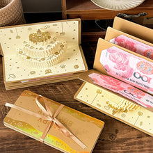 Load image into Gallery viewer, Foldable 3D Birthday Red Envelope Greeting Card Multiple Card Slots Lucky Money Pocket For Chinese New Year Best Wishes
