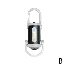 Load image into Gallery viewer, Mini Keychain Flashlight Rechargeable Pocket COB Working Light Outdoor Hook Emergency Warning Light for Camping Walking Hiking
