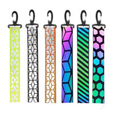 Load image into Gallery viewer, Reflective Straps Pendant Keychain For Outdoor Camping Night Running Cycling Backpack Safety Lightweight Bright Keyrings
