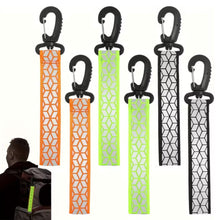 Load image into Gallery viewer, Reflective Straps Pendant Keychain For Outdoor Camping Night Running Cycling Backpack Safety Lightweight Bright Keyrings
