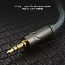 Load image into Gallery viewer, 8 Core Headphone Cable 3.5mm 1 to 2 pin Balanced Cable Silver Plated Upgrade Replacement 1.2m
