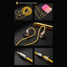 Load image into Gallery viewer, 8 Core Headphone Cable 3.5mm 1 to 2 pin Balanced Cable Silver Plated Upgrade Replacement 1.2m
