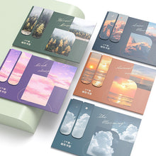 Load image into Gallery viewer, Ins Style Scenery Magnetic Bookmarks Creative Folding Hazy Fantasy Series Student Book Clips Stationery Page Markers
