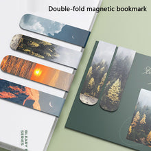 Load image into Gallery viewer, Ins Style Scenery Magnetic Bookmarks Creative Folding Hazy Fantasy Series Student Book Clips Stationery Page Markers

