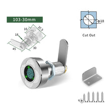 Load image into Gallery viewer, Keyless Cabinet Drawer Strongbox Smart Fingerprint Cam Lock For Mailbox Cabinet Desk Locker Wardrobe File Cabinet Drawer Lock
