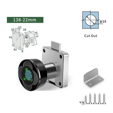 Load image into Gallery viewer, Keyless Cabinet Drawer Strongbox Smart Fingerprint Cam Lock For Mailbox Cabinet Desk Locker Wardrobe File Cabinet Drawer Lock
