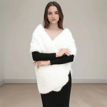 Load image into Gallery viewer, Winter Faux Fur Shawl Large Fluffy Scarf Neck Warmer Women Furry Collar Wedding Bridal Formal Evening Party Shrug Accessories
