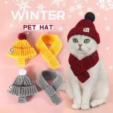 Load image into Gallery viewer, Knitted Pet Hat Cap Dog Cat Winter Scarf Cap Suit Funny Warm Pet Beanie Clothing Large dog Labrador Golden Retriever Cap Winter Pet Accessory
