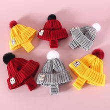 Load image into Gallery viewer, Knitted Pet Hat Cap Dog Cat Winter Scarf Cap Suit Funny Warm Pet Beanie Clothing Large dog Labrador Golden Retriever Cap Winter Pet Accessory
