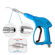 Load image into Gallery viewer, Car High Pressure Water Gun Nozzle with Adjustable Elbow 1/4 Quick Connect for Straight &amp; Side Spray Multi-function Cleaning Needle
