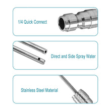 Load image into Gallery viewer, Car High Pressure Water Gun Nozzle with Adjustable Elbow 1/4 Quick Connect for Straight &amp; Side Spray Multi-function Cleaning Needle
