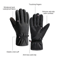 Load image into Gallery viewer, 1Pair Winter Windproof Thermal Riding Gloves Fleece Lined Touchscreen Gloves with Non-Slip Mat for Outdoor Skiing Mountaineering
