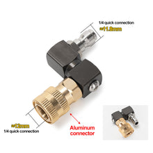 Load image into Gallery viewer, 360-Degree Swivel High Pressure Washer Adjustable Angle Elbow with 1/4" Quick Connect Brass Quick Connector for Car Washing &amp; Cleaning Equipment
