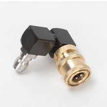 Load image into Gallery viewer, 360-Degree Swivel High Pressure Washer Adjustable Angle Elbow with 1/4" Quick Connect Brass Quick Connector for Car Washing &amp; Cleaning Equipment

