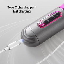 Load image into Gallery viewer, Wireless Mini Hair Styler Portable Rechargeable Curling &amp; Straightening Comb Temperature Adjustable Dual-purpose for Travel Beauty Hair Tool
