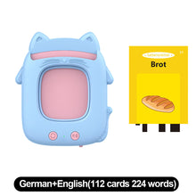Load image into Gallery viewer, Multi-language Talking Flash Card Learning Reader Educational Toy for Toddlers Montessori Gift for Ages 1-6 Years Toddlers &amp; Preschoolers
