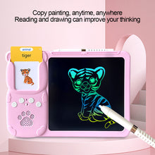 Load image into Gallery viewer, 2 in 1 Talking Flash Cards &amp; LCD Writing Tablet Educational Montessori-style Writing Drawing Interactive Board For Toddlers Preschool Boys &amp; Girls
