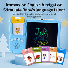 Load image into Gallery viewer, 2 in 1 Talking Flash Cards &amp; LCD Writing Tablet Educational Montessori-style Writing Drawing Interactive Board For Toddlers Preschool Boys &amp; Girls
