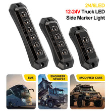 Load image into Gallery viewer, 2/4/6LED 12-24V Truck LED Side Marker Light Strobe Flash Warning Light Waterproof Lens Flashing Light for Trucks &amp; Trailers
