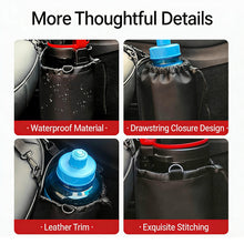 Load image into Gallery viewer, Universal Car Water Bottle &amp; Thermos Holder For Center Console Side Mount with Storage Pocket Adjustable Strap Interior Organizer Large Size
