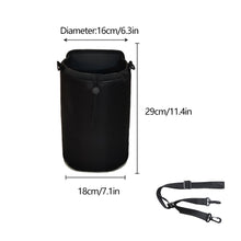 Load image into Gallery viewer, Universal Car Water Bottle &amp; Thermos Holder For Center Console Side Mount with Storage Pocket Adjustable Strap Interior Organizer Large Size
