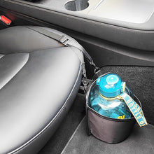 Load image into Gallery viewer, Universal Car Water Bottle &amp; Thermos Holder For Center Console Side Mount with Storage Pocket Adjustable Strap Interior Organizer Large Size
