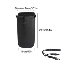 Load image into Gallery viewer, Universal Car Water Bottle &amp; Thermos Holder For Center Console Side Mount with Storage Pocket Adjustable Strap Interior Organizer Large Size
