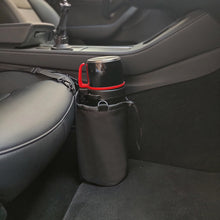 Load image into Gallery viewer, Universal Car Water Bottle &amp; Thermos Holder For Center Console Side Mount with Storage Pocket Adjustable Strap Interior Organizer Large Size
