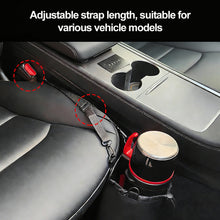 Load image into Gallery viewer, Universal Car Water Bottle &amp; Thermos Holder For Center Console Side Mount with Storage Pocket Adjustable Strap Interior Organizer Large Size
