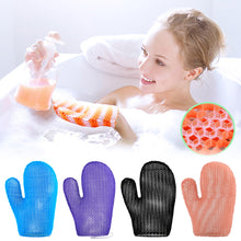 Load image into Gallery viewer, Outdoor TPU Honeycomb Cleaning Bath Gloves Honeycomb Shaped Cleaning Exfoliating Bath Gloves Makeup Remover Finger Cover
