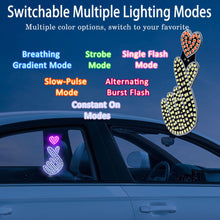 Load image into Gallery viewer, Dynamic LED Car Window Ambient Light Sticker Heart &amp; Pattern Display for Front/Rear Windshield USB/12V Decoration Light
