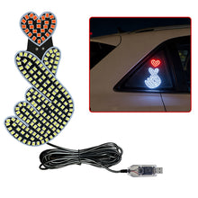 Load image into Gallery viewer, Dynamic LED Car Window Ambient Light Sticker Heart &amp; Pattern Display for Front/Rear Windshield USB/12V Decoration Light
