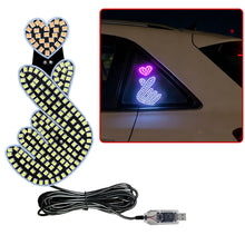Load image into Gallery viewer, Dynamic LED Car Window Ambient Light Sticker Heart &amp; Pattern Display for Front/Rear Windshield USB/12V Decoration Light
