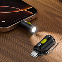 Load image into Gallery viewer, Key Chain 2.5cm USB Type C Plug LED Mini Flashlight LED Light Torches For Phone Power Banks Camping Hiking Travel
