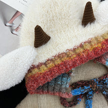 Load image into Gallery viewer, Cute Thick Plush Knitted Hat Girls Winter Warm Ear Protection Beanies Hat Women Comfortable Horn Pullover Hats
