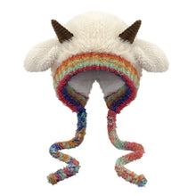 Load image into Gallery viewer, Cute Thick Plush Knitted Hat Girls Winter Warm Ear Protection Beanies Hat Women Comfortable Horn Pullover Hats
