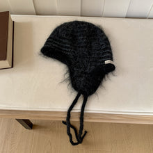 Load image into Gallery viewer, Winter Hat Women Wool Knitted Striped Beanie Baggy Cap Warm Windproof Outdoor Ski Balaclava Casual
