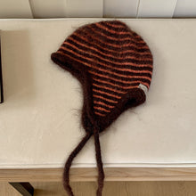 Load image into Gallery viewer, Winter Hat Women Wool Knitted Striped Beanie Baggy Cap Warm Windproof Outdoor Ski Balaclava Casual
