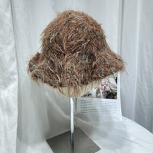 Load image into Gallery viewer, Ins Atmosphere Retro Plush Bucket Hats for Women Autumn and Winter Casual Warm Show Face Small Versatile Literary Knitted Cap

