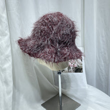 Load image into Gallery viewer, Ins Atmosphere Retro Plush Bucket Hats for Women Autumn and Winter Casual Warm Show Face Small Versatile Literary Knitted Cap
