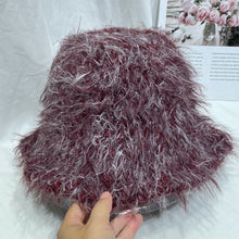 Load image into Gallery viewer, Ins Atmosphere Retro Plush Bucket Hats for Women Autumn and Winter Casual Warm Show Face Small Versatile Literary Knitted Cap
