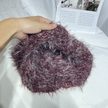 Load image into Gallery viewer, Ins Atmosphere Retro Plush Bucket Hats for Women Autumn and Winter Casual Warm Show Face Small Versatile Literary Knitted Cap
