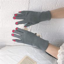 Load image into Gallery viewer, Fashion Nail Polish Gloves Grace Lady Winter Vintage Full Finger Glove Women Thick Driving Touch Screen Warm Mittens Female
