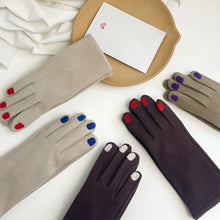 Load image into Gallery viewer, Fashion Nail Polish Gloves Grace Lady Winter Vintage Full Finger Glove Women Thick Driving Touch Screen Warm Mittens Female
