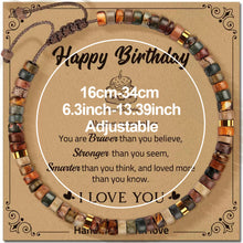 Load image into Gallery viewer, Motivational Bracelet Gift Positive Affirmation Healing Crystal Energy Anxiety Relief Friendship Encouragement Good Luck Charm for Women Men Teens
