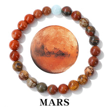 Load image into Gallery viewer, Solar System Planets Stone Bracelet Lucky Charm Moon Sun Saturn Bead Daily Wear &amp; Meditation For Men Hand Rosary Accessories
