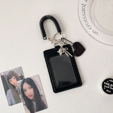 Load image into Gallery viewer, PU Leather Card ID Holder With Lanyard &amp; Strap Clear For Office Work &amp; School Fans Collectors Use Daily ID Access Card Protector Sleeve
